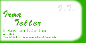 irma teller business card